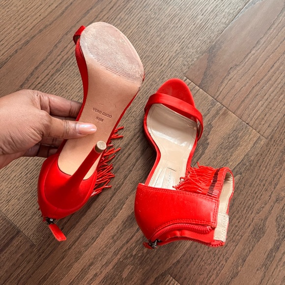 Bcbgmaxazria Fringe red Sandals - Picture 4 of 7